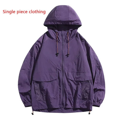 Summer Sun Protection Air-conditioned Clothing for Men & Women Fan Ice Jacket Refrigeration Hooded Fan Clothing Outdoor Fishing