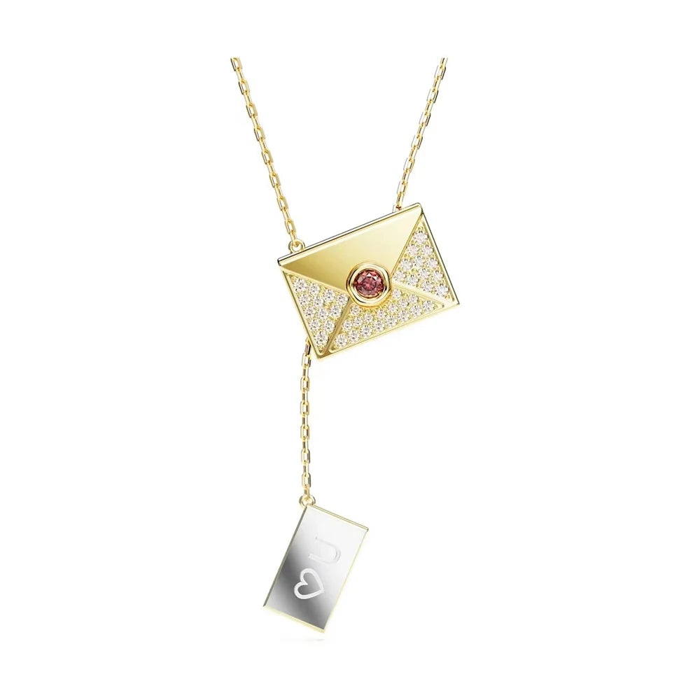 2025 Hot Selling Shoe Love Letter Gold Necklace Blue Gem Pendant Jewelry Gift