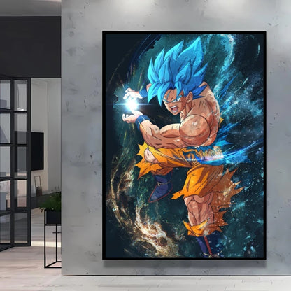 Classic Warm Blood Dragon Ball Posters Anime Pictures Goku Vegeta Son Gohan Wall Art Home Decor Picture Hanging Painting Decor