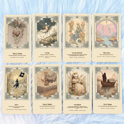 78 Tarot Cards, 13x8 Cm, Bone Garden Tarot Deck, Vintage Plant Beauty, Quiet Storytelling, Includes Paper Manual, Card Game