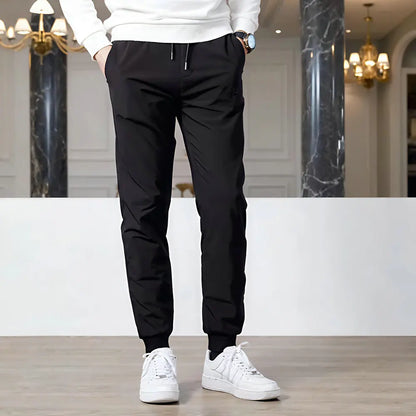Men Lightweight Thernal Puff Down Pant Winter Chill Black Warm Trousers Adjustable Elastic Waist Underwear Cosy Menswear