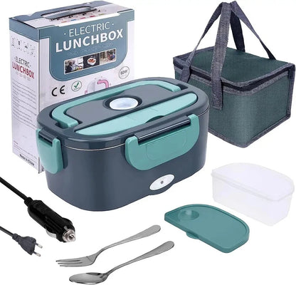 HOMEFISH 1.5L Electric Lunch Box 60W Speed Heating Car Or AC Heating Travel Office Home Use Gift Knife And Insulated Handbag