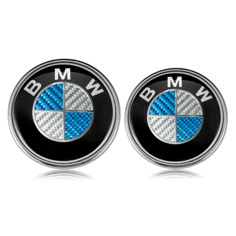 1Pcs 45/74/82mm For BMW E30 E38 E46 E93 E92 E60 E61 E90 X1 X3 X4 X5 Hood Front Bonnet Rear Trunk Auto Badge Emblem Carbon Fiber