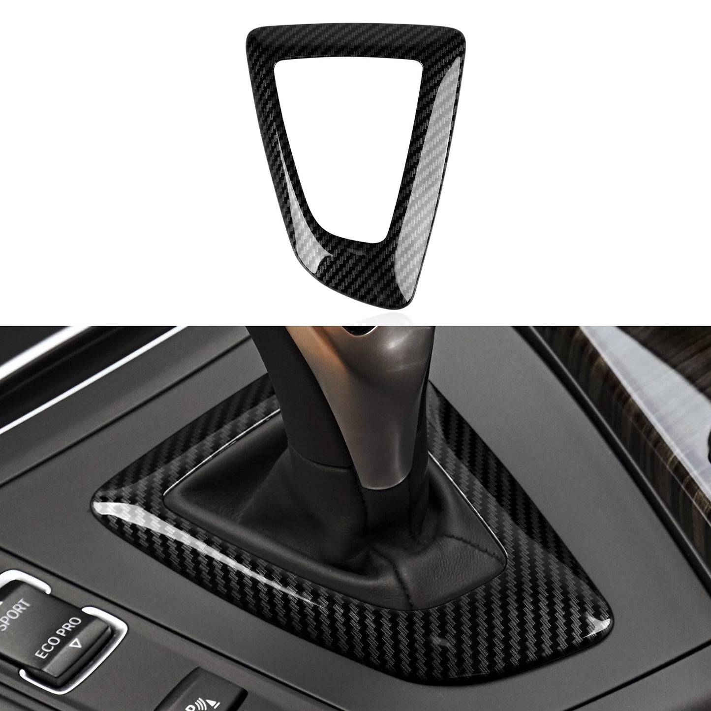 Car Center Console Dashboard Gear Shifter Panel For BMW F30 F31 F34 3GT F32 F33 F36 Trim Accessories, Carbon Fiber ABS Sticker