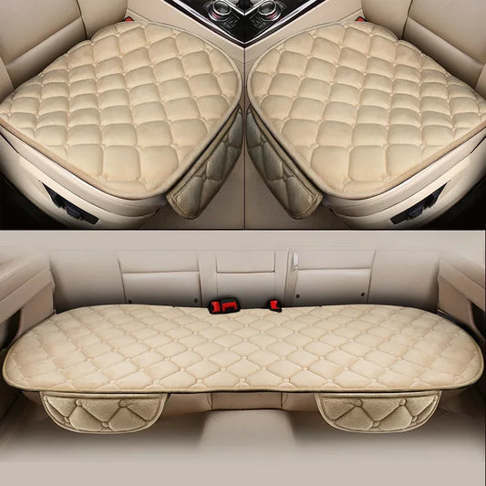 Car Seat Covers Warm Seats Cushion Protector Plush Seat Cover Autumn Winter Universal For Sedan Hatchback SUV Seat Mats