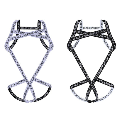 Fashion Harness Straps Body Bondage Costume Men Bra Sexy Underwear Nightclub Erotic Hollow Out Performance Tank Top Clothing