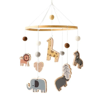 Mobile Wooden Bell Baby Toys 0-12 Months Rattle Toys Bed Newborn Crib mobile With Music Box Bed Bell Hanging Toys Crib Bracket