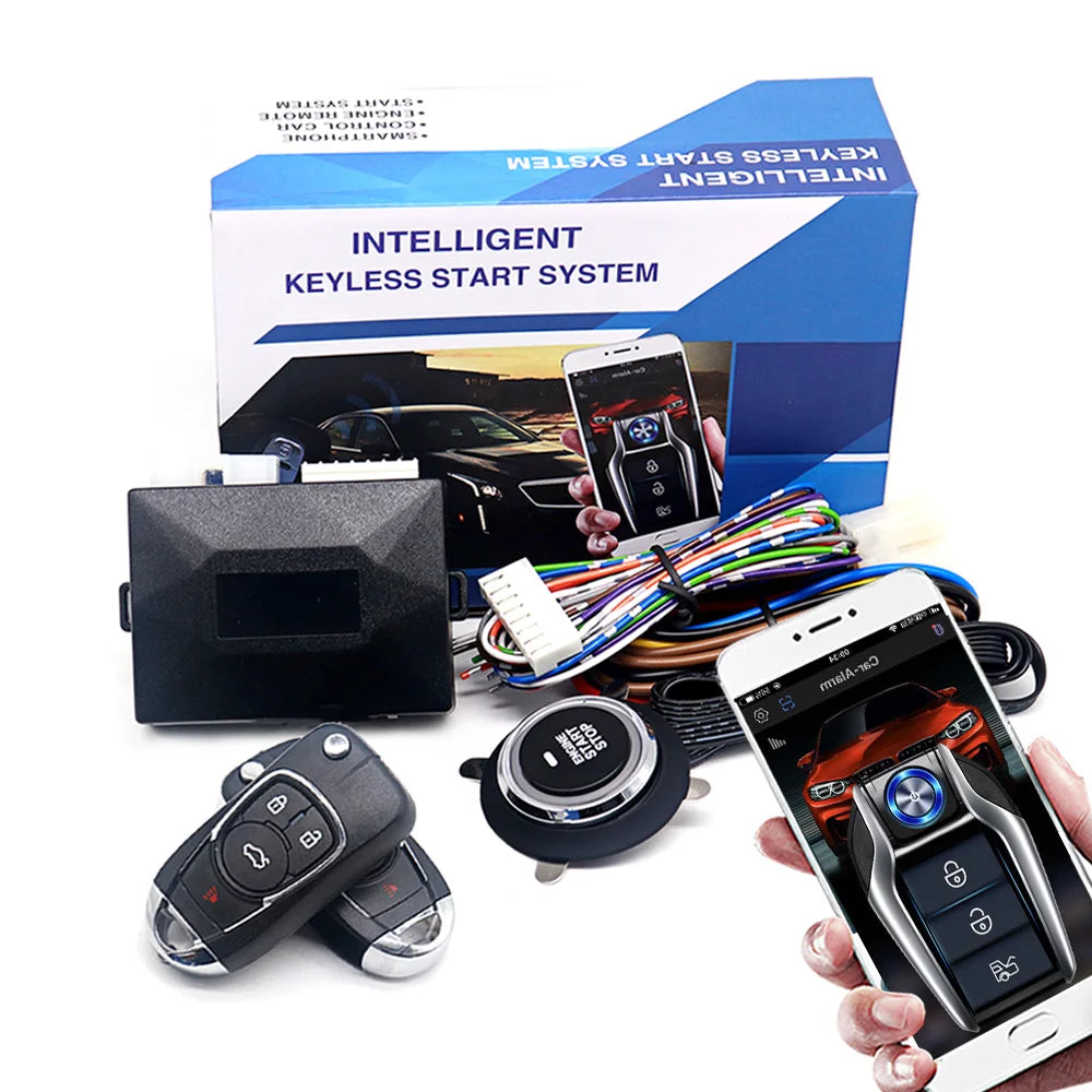 Kirbin Car alarm with autostart Remote starter Automotive start stop Car central lock Start button system For Toyota/Ford