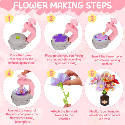 Creative DIY Handmade Bouquet for Girls Fabric Handmade Bouquets Flower Arrangement Toy Parents-child Interctive Game for kids