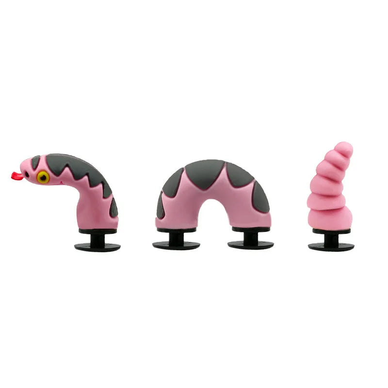 3D Cute Cartoon Shoe Decoration Buckle Charms Accessories Head Top Dragon Snake Crocodile DIY Combination Kids BHL1245-cat