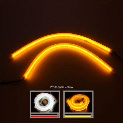 Dynamic Drl RGB Universal LED Headlights Strip Sequential Tun Signal Strip Neon Welcome Lamp Daytime Running Lights APP Control