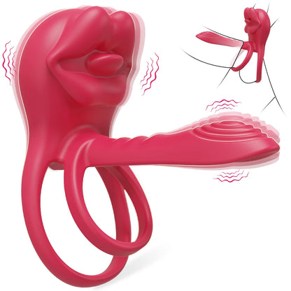 Cock Ring Vibrating for Men Male Erectile Penis Ring G-Spot Clitoris Anal Stimulator Ejaculation Delay Adult Sex Toy for Couples