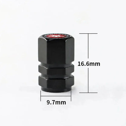 Champ Aluminum Car Tire Valve Stem Caps Wheel Nipple Cover AirCover Cap Set for Cars SUVs Bike Trucks BHL1858-FRO