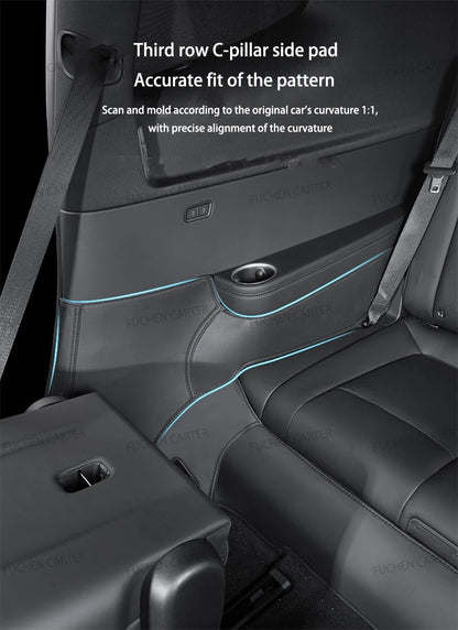 For Tesla NEW ModelYL2026 Leather Front Rear Door Sill Protector Threshold Strip Anti-kick Guard Panel Waterproof Pad Accessorie