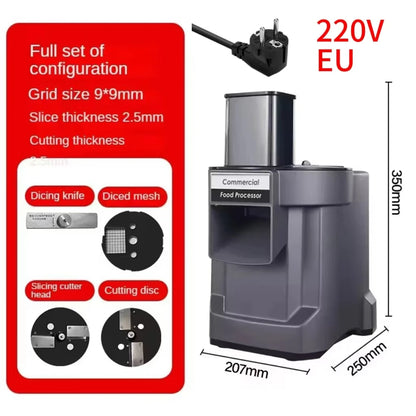 110V/220V Commercial Vegetable Cutting Machine Automatic Vegetable Carrot Potato Chopper Slice Shred Diced Quickly Vegetables