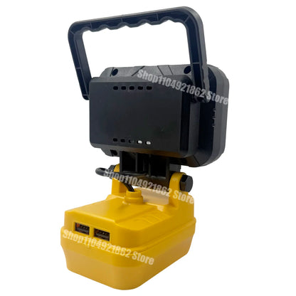 Power Tool Parts for Makita for Milwaukee for Dewalt 18V Lithium Battery LED Work Lights Lamp Hand Lantern Spotlight USB Charger