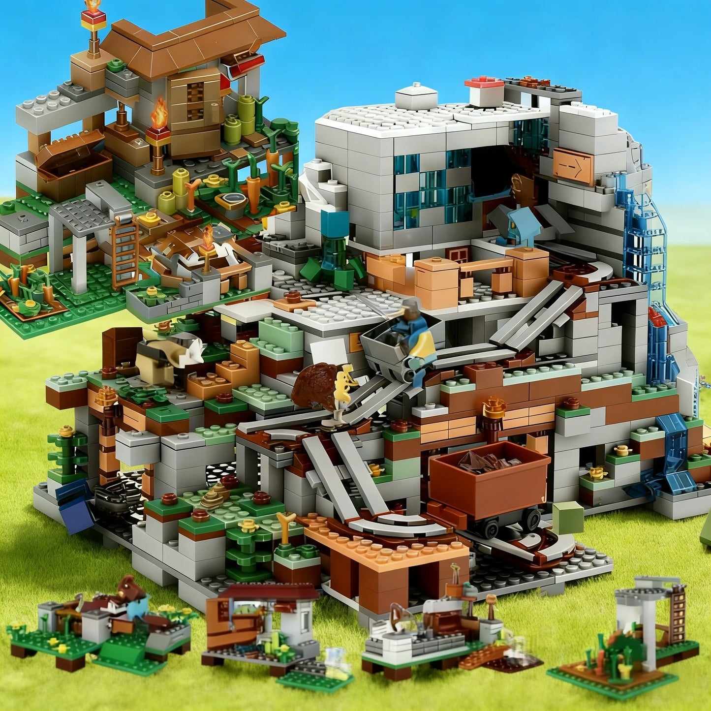 1500PCS Stackable Warhorse Castle Block Set | Mechanism Model | Holiday Birthday Gift