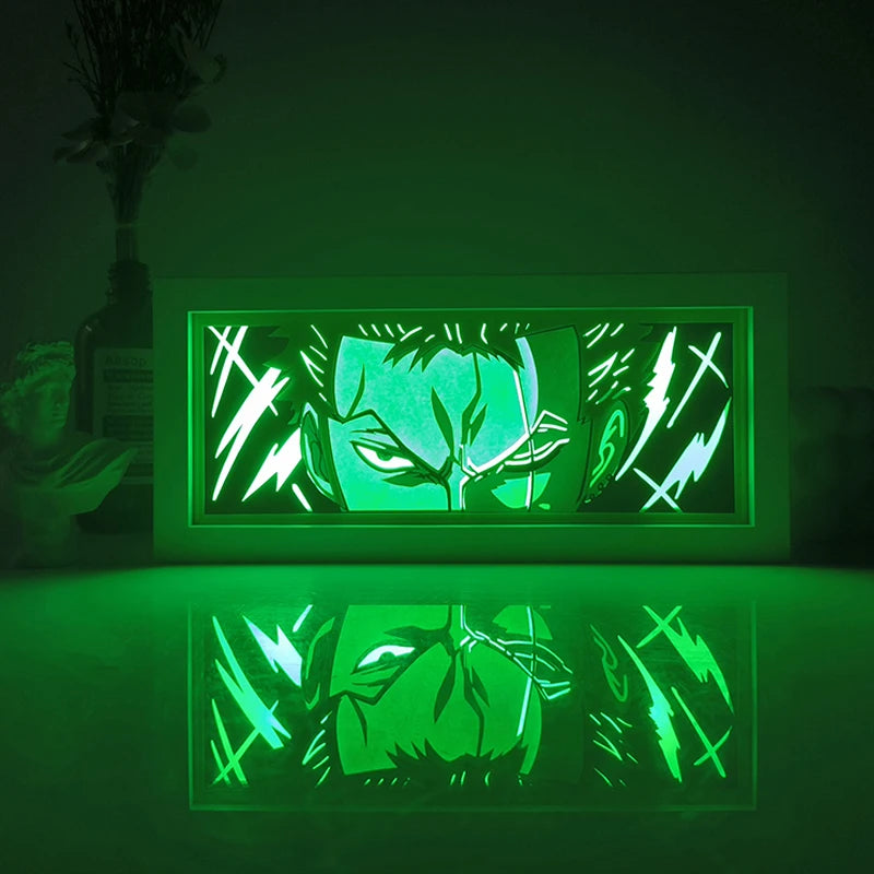 Anime Series Paper-Cut Light Room Bedroom Night Light Remote Control Colorful Light Box Atmosphere Light