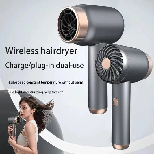 Hair Dryer Charging Portable USB Rechargeable Hairdryer High-Power Home Quick-Dry Hair Salon Travel Blow Dryer