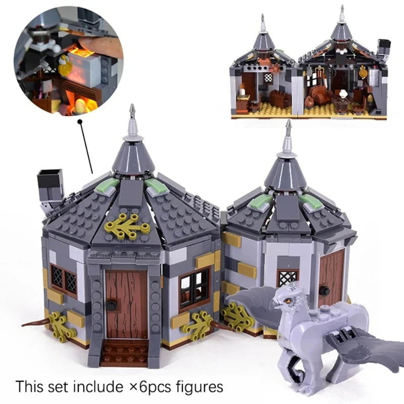 Magic Street View Series Hagrid Hut Rescue House Building Blocks Model Toys Birthday Gift