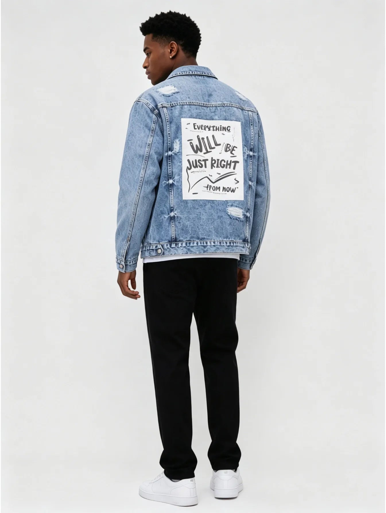 1PC Daily Stylish Denim Coat Outdoor Men Casual Jacket Undecorated Look Not Hoodie