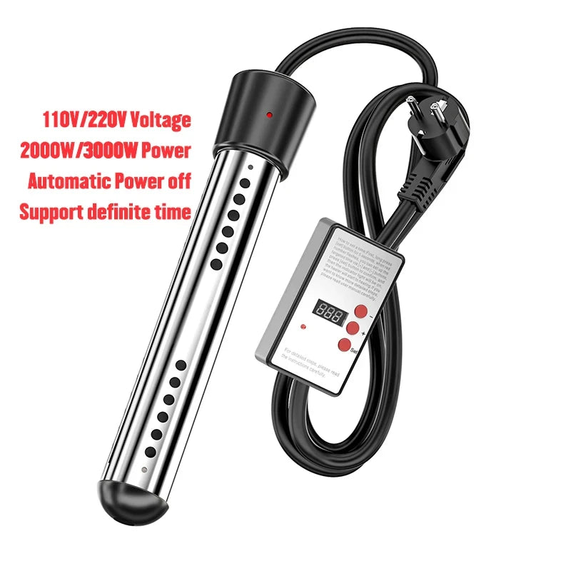110V/220V Electric Heater Boiler Water Heating Element Immersion Suspension Water Heater Bathroom Swimming Pool US/EU Plug