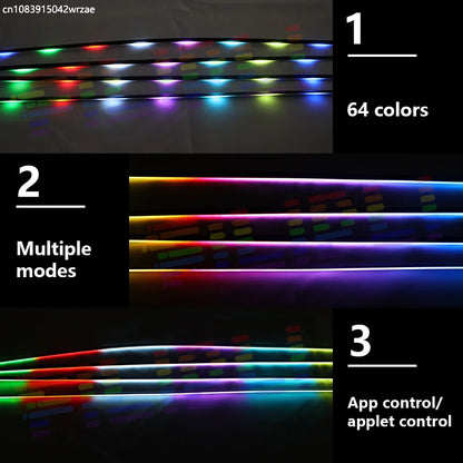 18 in 1 For Ford Tourneo Custom 2023-2026 Years Car Interior Ambient Lights Strips Breathing Lighting Kit App Control Auto LED s