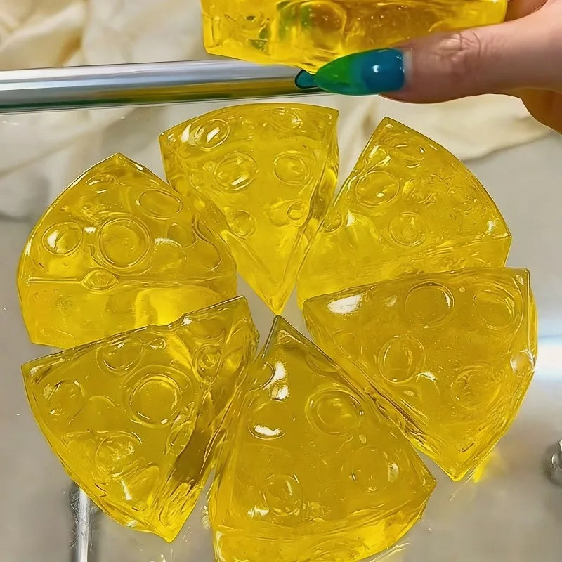 Squishy Honey Cheese Square Fidgets Toys Super Soft Mochi Cheese Squeeze Toy Funny Anti-stress Sensory Toy for Adults Gifts