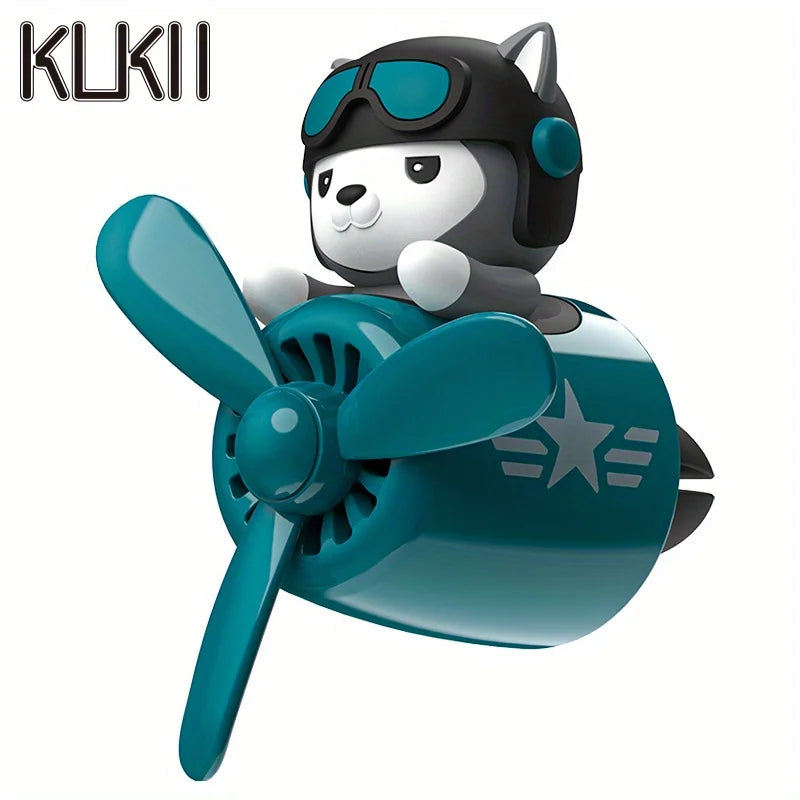 Cool Fun Rotate Propeller Husky dog pilot car air freshener vent perfume decorations accsesories fragrance diffuser ornament men