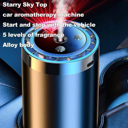 XMSJ Level 5 Adjustable Smart Car Air Freshener USB Charging Car Fragrance Diffuser Air Freshener Essential Oil Fragrance Gift