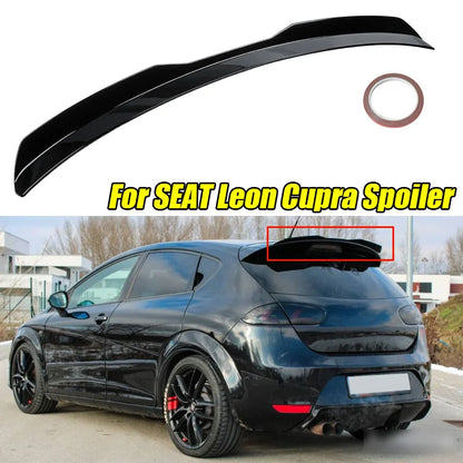 For Seat Leon FR MK4 Cupra Leon Ibiza MK5 6F Mk1 Hatchback Universal Car Rear Roof Spoiler Extention ABS 99Cm