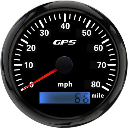 ELING Car Motorcycle Trucks Boats 85mm GPS Speedometer 30K 0-120KM/H 0-80M 200M Speed Gauge with 7 Colors Backlight 12V 24V