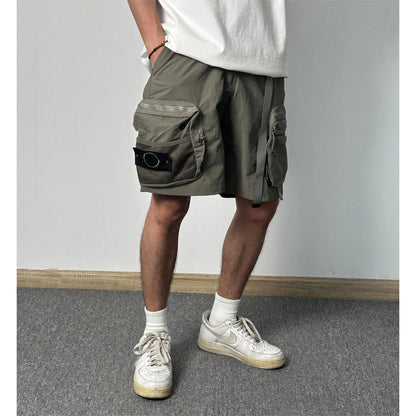 BPStone Self-Substitute Stone 24Ss Multi-Pocket Work Pants Waterproof Functional Loose Straight Outdoor Shorts