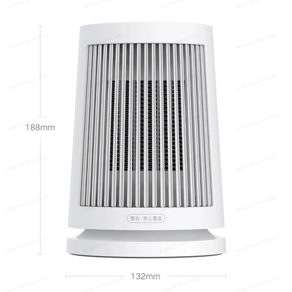 MIJIA Desktop Fan Heater,45° Oscillating,PTC Ceramic Indoor Electric Heaters,Compact Lightweight,CN Version With Adapter