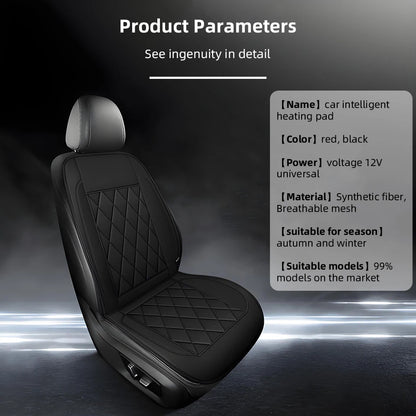 12V Car Heating Seat Cushion Seat Covers Winter Car Seat Heater  Car Accessories Heating Pads Universal Available In Black Red