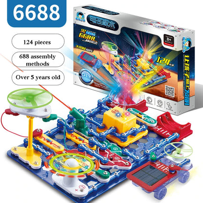 Educational Electronic Building Blocks for Kids - New Circuit Scientific Experiment Assembled Toys for Children's Exploration 8+