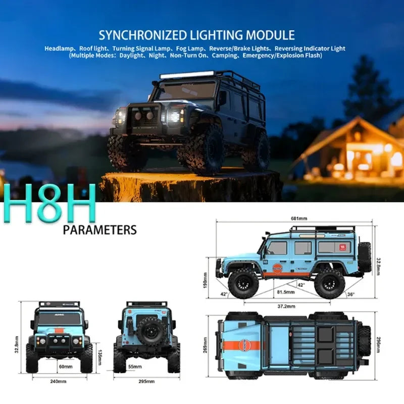 MJX 1/8 H8H Upgraded Edition Westward Brushless Simulation Remote Control Car 4WD High Speed Off Road Model Vehicle
