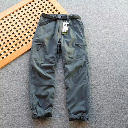 Outdoor Softell Pants Men's Autumn Winter Windproof Waterproof Thiened Fce Lined Straight Leg Hiking Mountain Climbing...