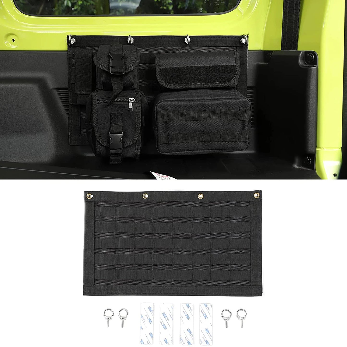 Car Tailgate Storage Bag Organizer Tool Kit Pocket for Suzuki Jimny JB64 JB74 2019-2024 Stowing Tidying Interior Accessories
