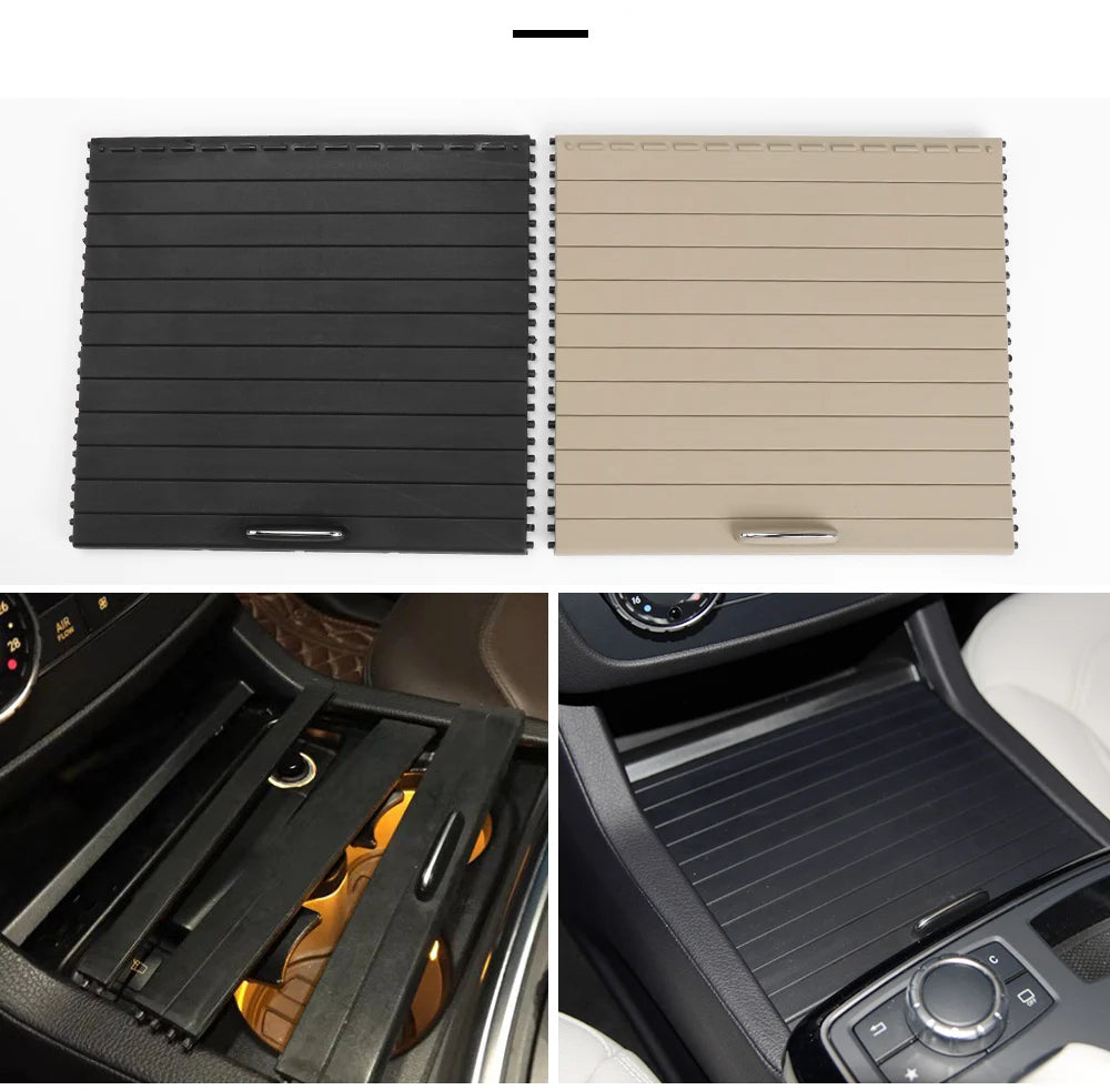 New  Car Center Console Shutters Cup Holder Slide Roller Blind Cover For Mercedes Benz Ml/Gl/Gle/Gls Class W166 W292 2012-2018