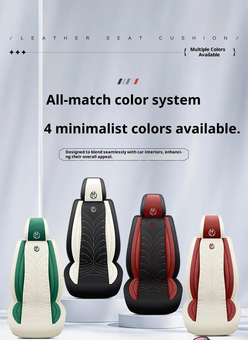 Five-seat universal car seat covers, available in multiple colors, durable and easy to install, suitable for most vehicles.