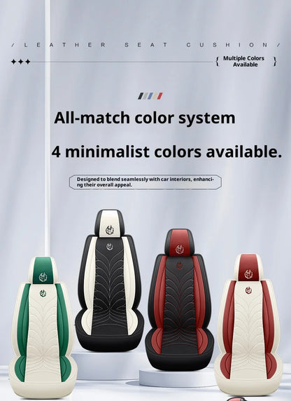 Five-seat universal car seat covers, available in multiple colors, durable and easy to install, suitable for most vehicles.