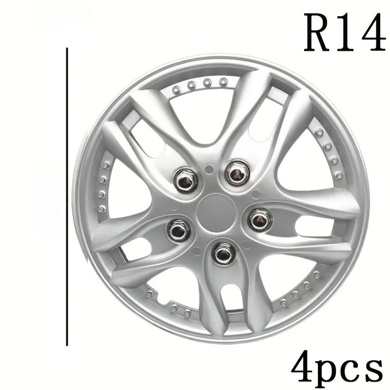 4pcs Universal Car Iron Steel Wheel Hubcaps Trim Car Replacement for R12 13 Inch Tires Wheel Cover Caps for Iron Steel Wheel