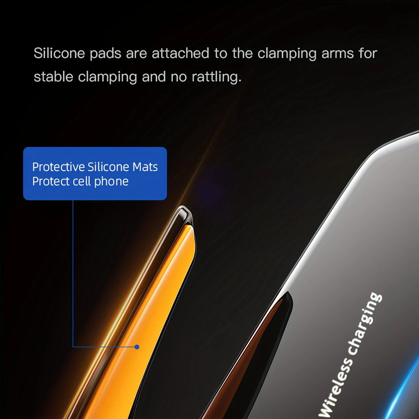 1PC updated car wireless phone holder with wireless charging universal ventilation components 360 ° rotating arm USB connecto