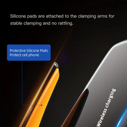 1PC updated car wireless phone holder with wireless charging universal ventilation components 360 ° rotating arm USB connecto