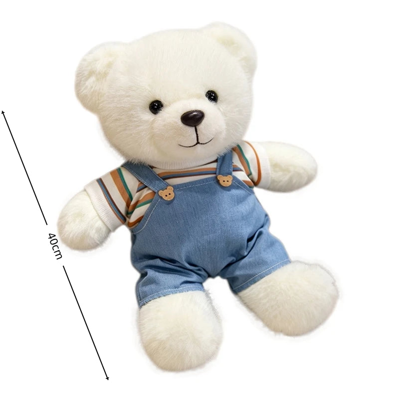 Cartoon Bear Plush Pillow Toy Cuddly Hug Animal Plushie Stuffed Doll Kawaii Room Decor Cute Gift for Girlfriend Xmas
