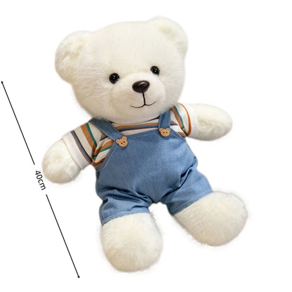 Cartoon Bear Plush Pillow Toy Cuddly Hug Animal Plushie Stuffed Doll Kawaii Room Decor Cute Gift for Girlfriend Xmas