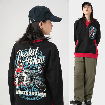 Monkey Store Autumn Winter Hoodie Unisex Casual Print round Neck Sweatshirt Warm Comfortable Cotton Long Sleeve Youth Fashion