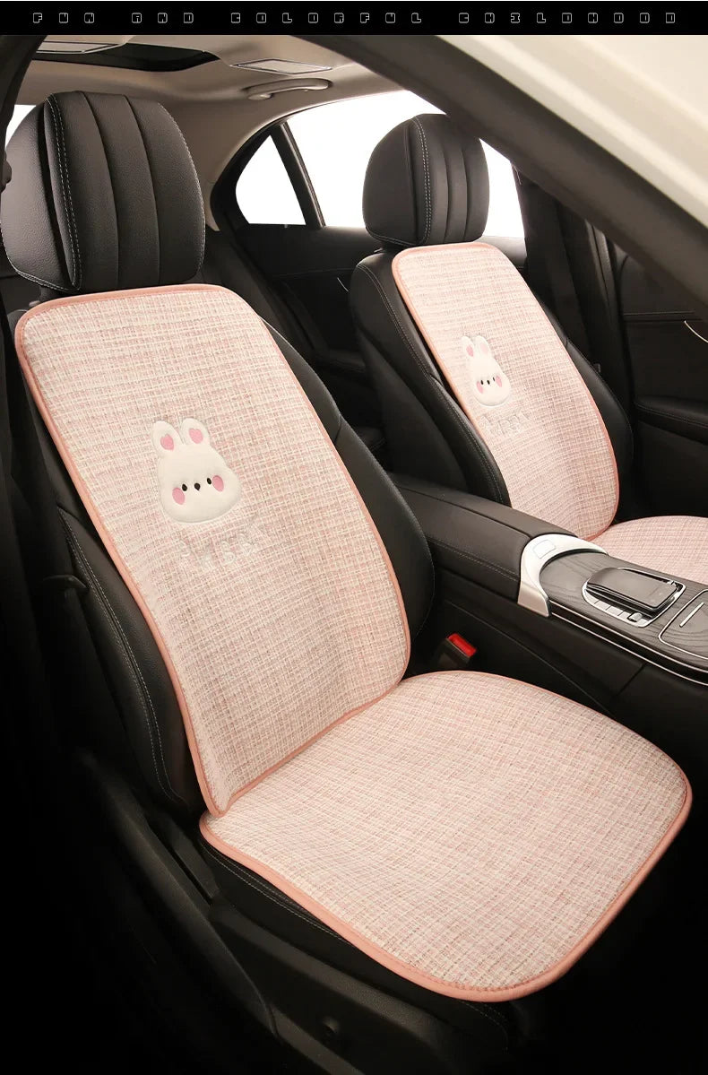 Bear Plush Seat Cushion Cover Universal Skin-Friendly Cute Soft Car Pillow Case Autumn Winter Decorative Seat Accessories