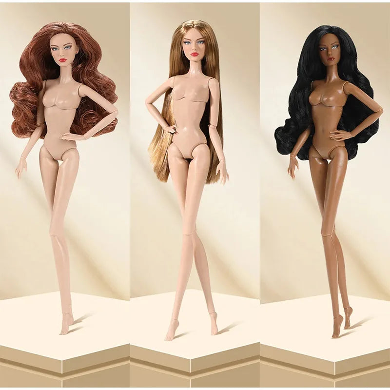 32cm Supermodel Figure Doll Multi-skin Tone Art Model With Straight/curly Hair Display Collectible Doll For Gifting & Collection